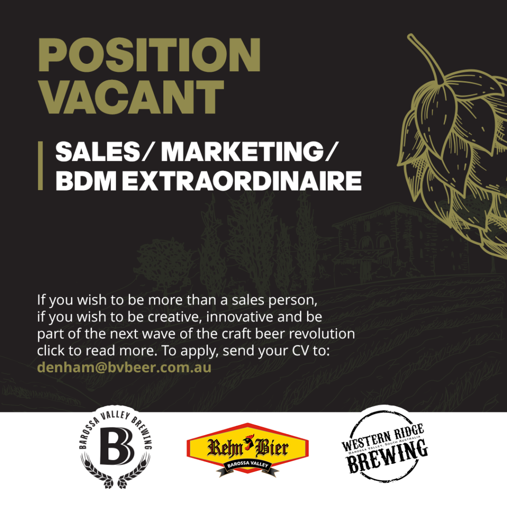 Barossa Valley Brewing - Job vacancy